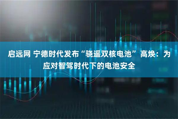 启远网 宁德时代发布“骁遥双核电池” 高焕：为应对智驾时代下的电池安全