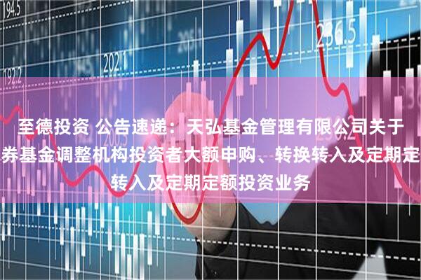 至德投资 公告速递：天弘基金管理有限公司关于天弘优选债券基金调整机构投资者大额申购、转换转入及定期定额投资业务